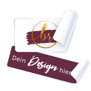 Sticker-Rechteckig, Dein Text und Logo - kostenlose Lieferung